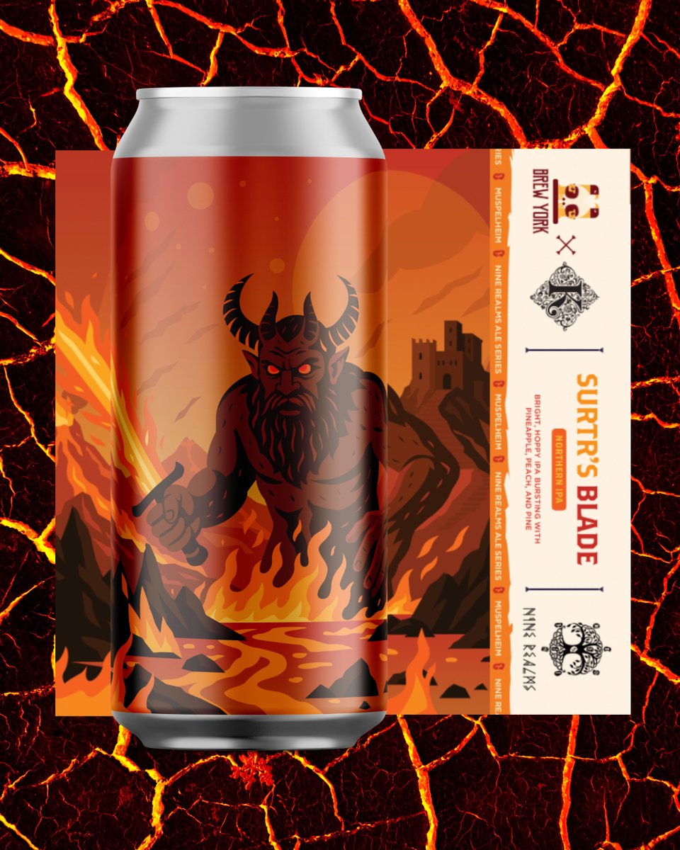 Brew York (@brewyorkbeer) on Twitter photo 🔥 NEW RELEASE | SURTR’S BLADE 🔥
In collaboration with <a href="/kirkstallbrew/">Kirkstall Brewery</a>, Surtr’s Blade is our tribute: a bold and radiant Northern IPA packed with punchy hop character and vibrant notes of pineapple, peach, and pine. Order: brewyork.co.uk/product/surtrs… 🔥 NEW RELEASE | SURTR’S BLADE 🔥
In collaboration with <a href="/kirkstallbrew/">Kirkstall Brewery</a>, Surtr’s Blade is our tribute: a bold and radiant Northern IPA packed with punchy hop character and vibrant notes of pineapple, peach, and pine. Order: brewyork.co.uk/product/surtrs…