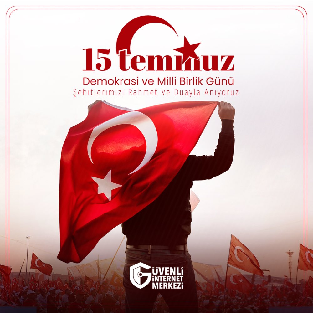 #15Temmuz’un 9. yılında; milletimizin birlik ve beraberliği uğruna gözünü kırpmadan canını ortaya koyan aziz şehitlerimizi rahmet ve minnetle yâd ediyor, gazilerimize şükranlarımızı sunuyoruz. 🇹🇷
