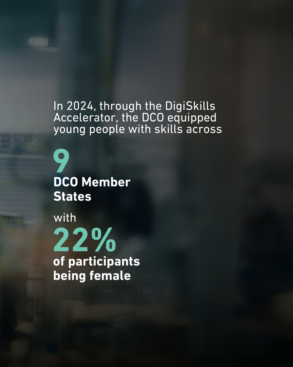 dcorg's tweet image. This #WorldYouthSkillsDay, DCO celebrates progress made through the DCO DigiSkills Accelerator.
Delivered through our Skills Universe, we have supported learners in 9+ Member States, with 22% female participation.
Together, we're building a future-ready generation.
@UN…