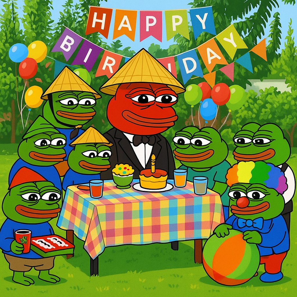 Peipeisathosi's tweet image. 🎉 Happy Birthday to $PEIPEI from Red Frog! 🐸
Another year of epic leaps, a strong community, and even bigger dreams.
Today we celebrate... tomorrow we conquer! 🚀🎂
#HappyBirthdayPEIPEI #RedFrog #ToTheMoon
#PEIPEI