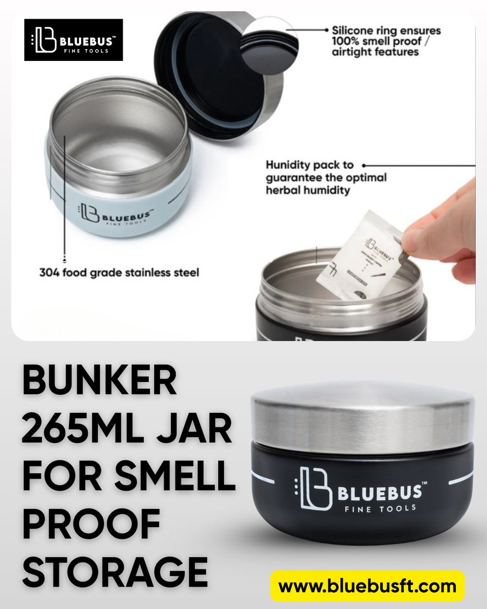 🛡️ Freshness fortified. Meet the Bunker Jar—airtight, smell-proof, built to last.
💨 Don’t just stash it. Bunker it. → bluebusft.com

#BunkerYourStash #FreshnessLocked #BlueBusFT