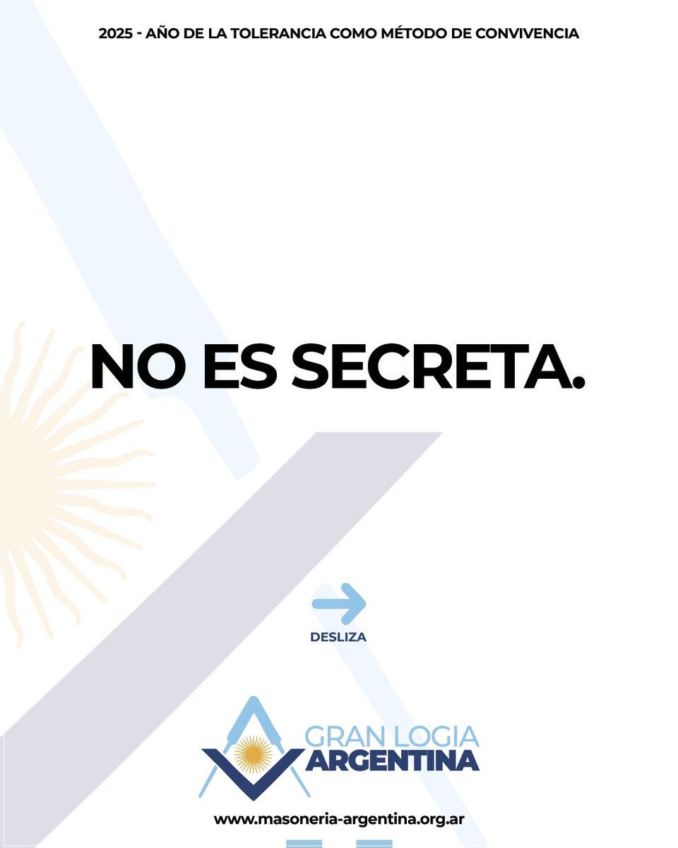 GranLogiaArg's tweet image. Una de las preguntas que más nos hacen es por qué la Masonería es considerada una organización secreta.
Sí, es verdad que supo serlo, pero fue porque hubo tiempos de persecución por parte de autoridades religiosas y gobiernos totalitarios, que no admitían el librepensamiento.
