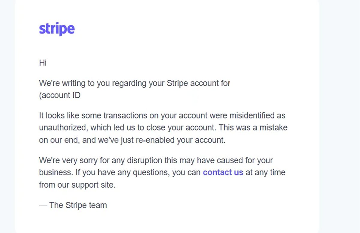 Funnelfoxhq's tweet image. Top 5 reasons Stripe nukes your account early 👇
1. Dispute rate too high (0.9% Visa / 1.5% MC)
2. Users don’t recognize the charge (fix your billing descriptor)
3. No refund page = red flag
4. Pricey plans + messy UX = suspicious
5. You’re using Radar but nothing to prevent…