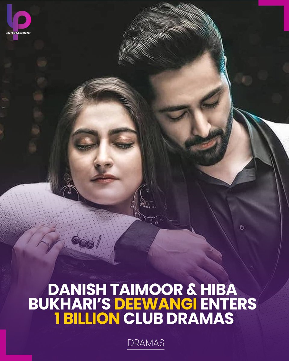 LP_Entertainmnt's tweet image. Blockbuster drama #Deewangi hits 1 Billion Views Milestone on YouTube!
#HibaBukhari #DanishTaimoor #HarPalGeo #7thSkyEntertainment #LPEntertainment #DramasMilestone