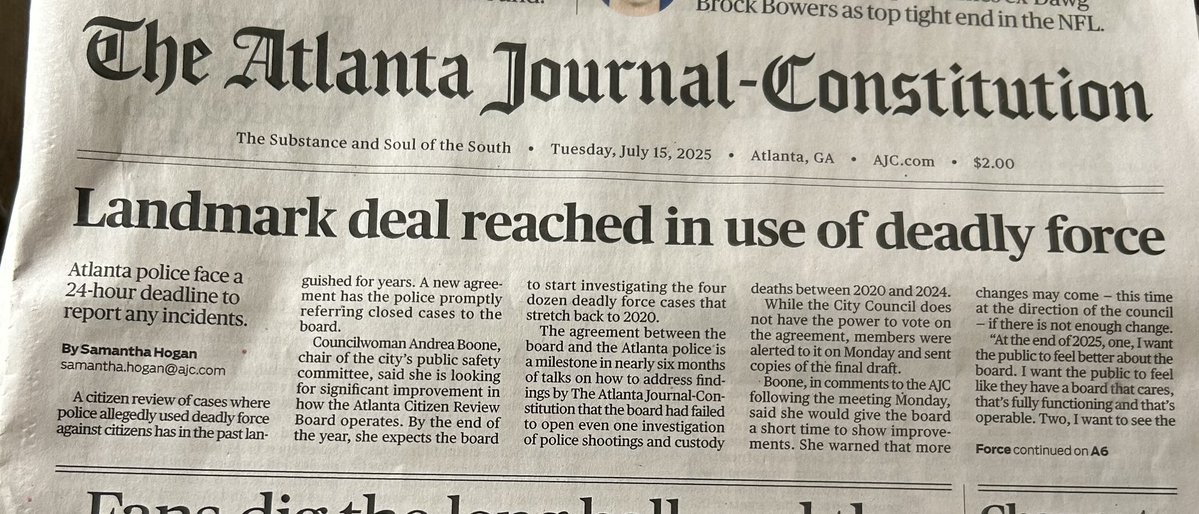 R_A_Belcher's tweet image. One member of the CRB opposes the agreement w/ the city because it’s not legally binding. I think she’s right. This may create a bully pulpit to criticize APD, but other than that police use of force still governed by APD itself and DA (occasionally feds)