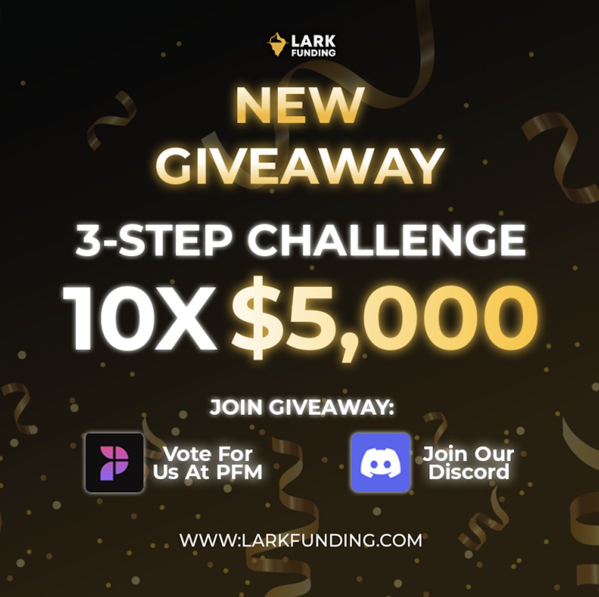🚨 New giveaway to fuel The Climb 🧗♂️

We’re giving away 10 x $5K 3-Step Challenges 🎁

All you have to do:
✅ Favourite us on PFM
✅ Join the Discord (link below)

Let’s take another step toward the top — together.

Winners announced when we climb to 32nd 👀