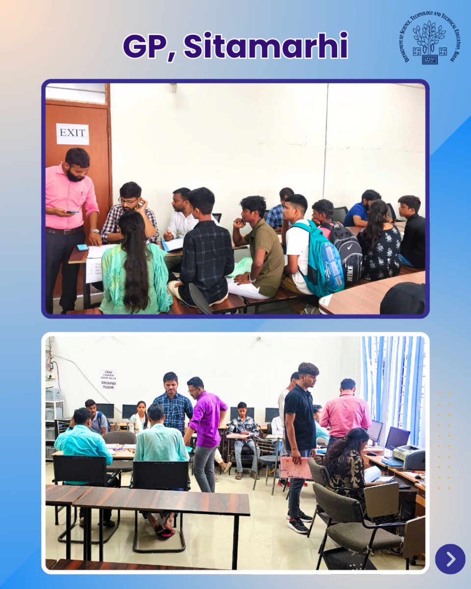 DSTTEBihar's tweet image. The 1st round of admissions at Govt Polytechnic Institutes in Arwal, Gopalganj, Sitamarhi, Bhagalpur &amp;amp; Muzaffarpur was a success! 

Excited students joined with hope &amp;amp; enthusiasm. Best wishes from Dstte Bihar 

#PolytechnicAdmissions #BiharEducation  #Admissions2025