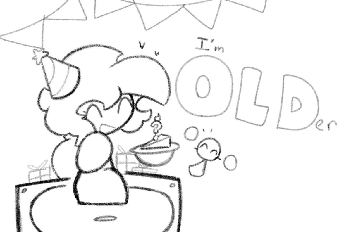 ERandomdude69's tweet image. Happy birthday me!!! 🎂 a sketch yayyyyy