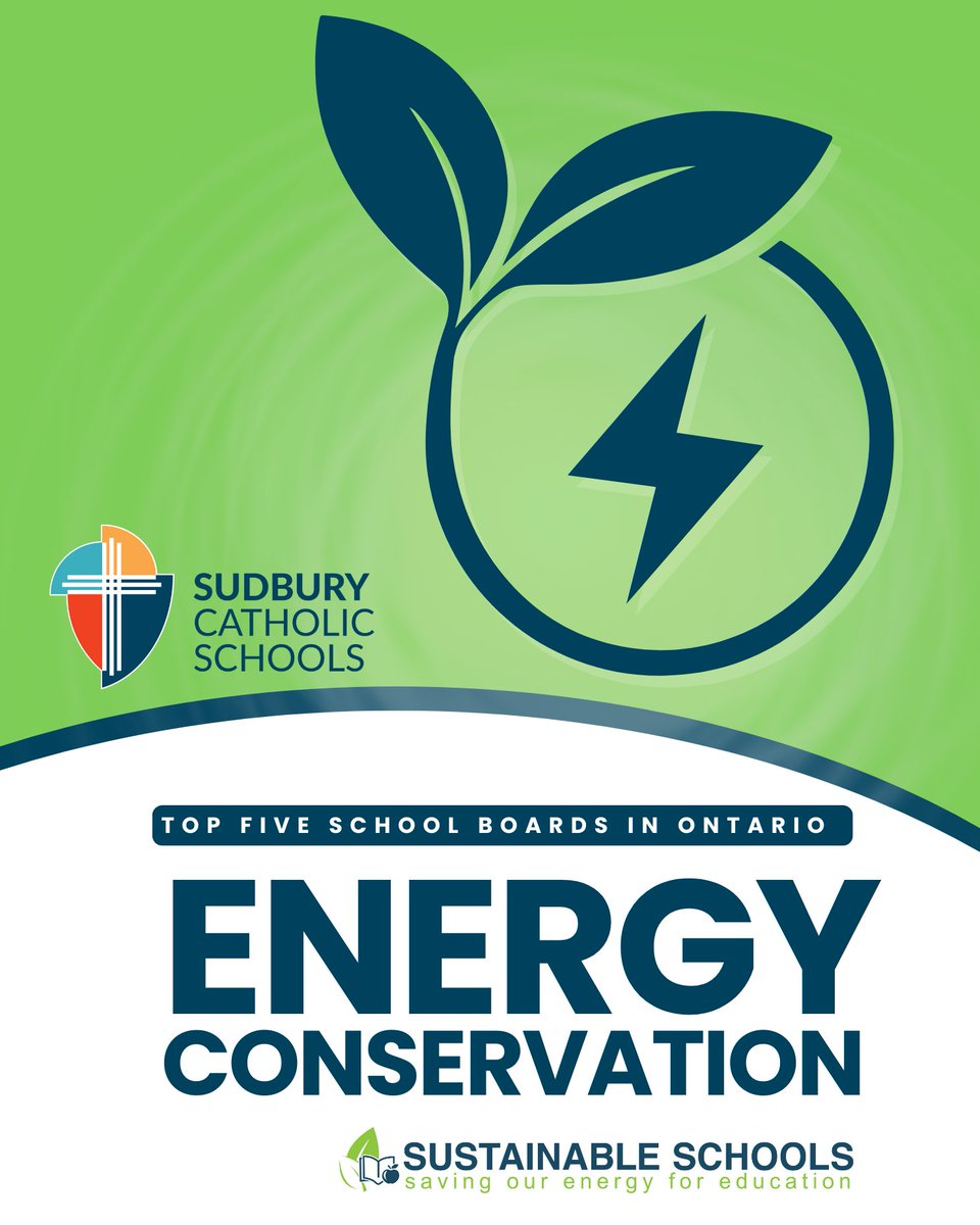 🌱 Top 5 in Ontario!

We’re proud to share that #SudburyCatholicSchools has ranked among the top 5 school boards in Ontario for energy conservation, according to the Annual Energy Management Report by Sustainable Schools! 💡🌍 

🔗 sustainableschools.ca/wp-content/upl…