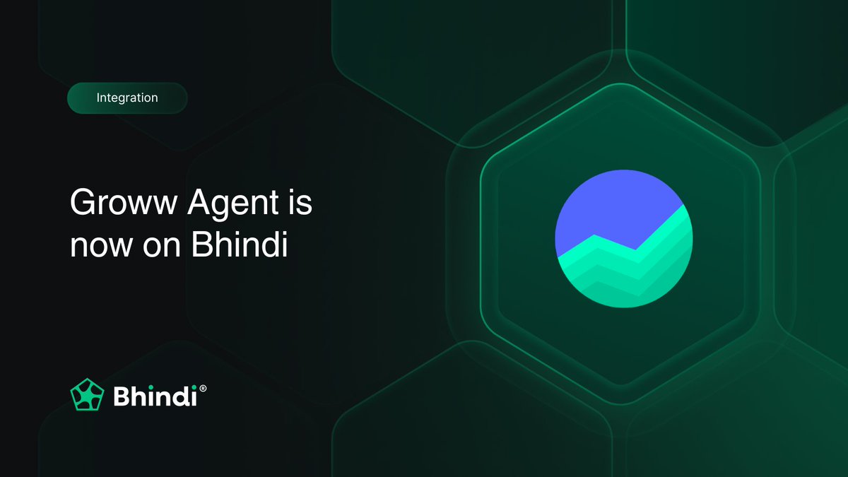 bhindiai's tweet image. Just shipped: Groww Agent 🚀
Bhindi turns stock trading into simple chats with Groww agent. You can check live prices, place buy/sell orders, and track your portfolio.