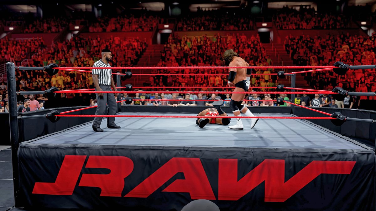 KayfabeConcepts's tweet image. #WWE2K25 Raw '03 Definitive Arena. Work in Progress. HQ Textured Mat, Barricade Detailing, Apron Definition. OCD goes in hard when it goes... CAW's pictured Triple H 04 + Batista by @Valoween