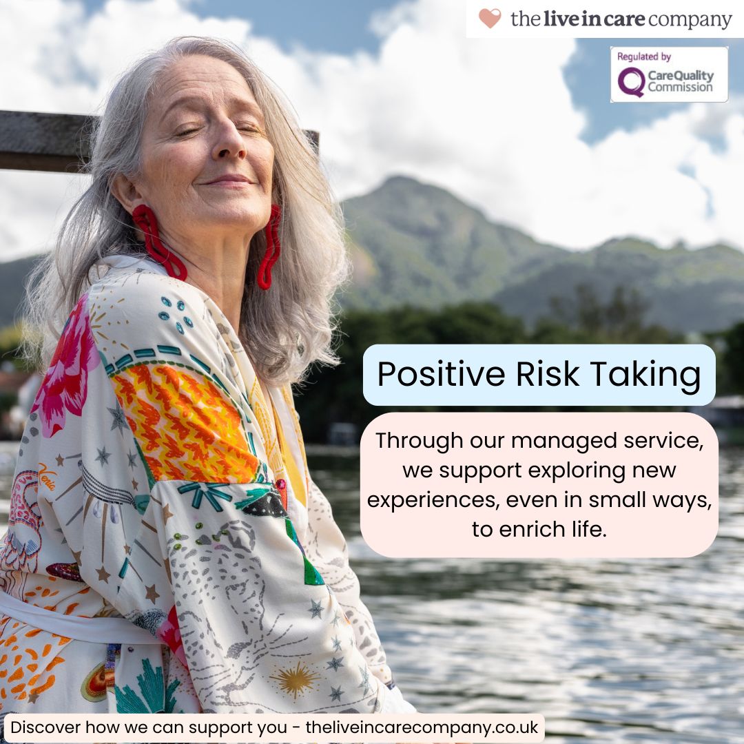 At The Live In Care Company, our managed service empowers individuals to embrace "Positive Risk Taking".

Find out more - zurl.co/C5DII

#theliveincarecompany #homecare #qualitycare #alternativecare #carecommunity #caresupport #managedcare #cqcregistered