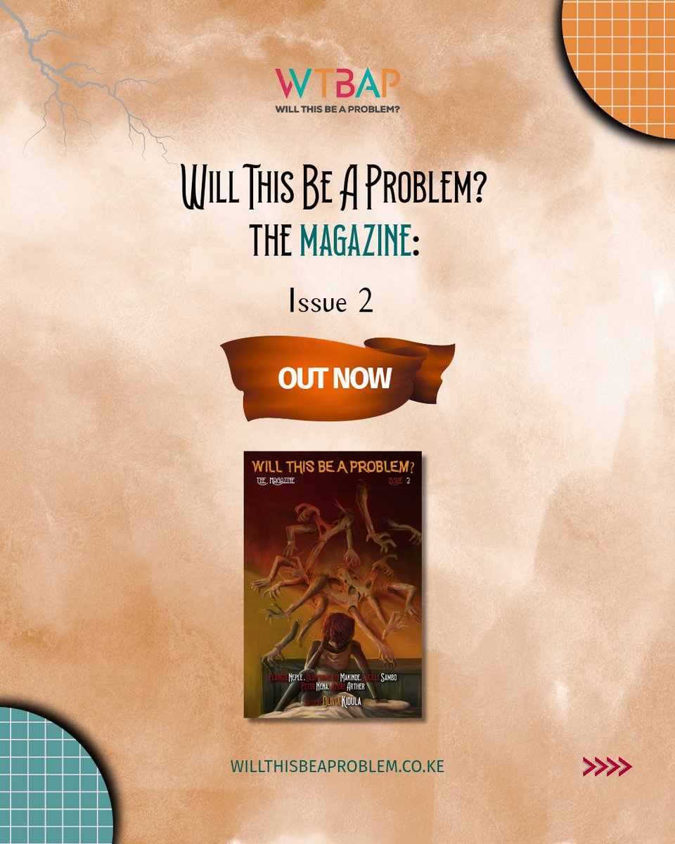 We're excited to announce that Issue 2 of Will This Be A Problem? The Magazine is now live and free to read on our website! This issue brings back familiar voices alongside striking debuts, showcasing speculative fiction in its different forms: 
 willthisbeaproblem.co.ke/will-this-be-a…