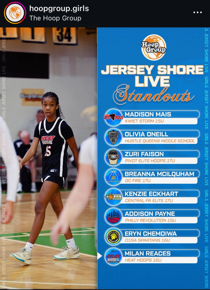 Upper Makefield HEAT Hoops (@heat_hoopsaau) on Twitter photo Congrats to HEAT Hoops AAU 2027 Milan Reaves for making the Jersey Shore Hoop Group Standout list! <a href="/PSD_GBB/">Pennsbury Girls BB</a> <a href="/heat_hoopsaau/">Upper Makefield HEAT Hoops</a> <a href="/hgsl_girls/">Hoop Group Girls</a> Congrats to HEAT Hoops AAU 2027 Milan Reaves for making the Jersey Shore Hoop Group Standout list! <a href="/PSD_GBB/">Pennsbury Girls BB</a> <a href="/heat_hoopsaau/">Upper Makefield HEAT Hoops</a> <a href="/hgsl_girls/">Hoop Group Girls</a>