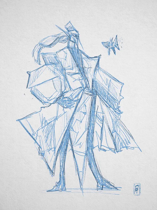 Some #sketches done during my vacation, characters inspired from #origami , was different and refreshing. #ink and #color will follow soon!