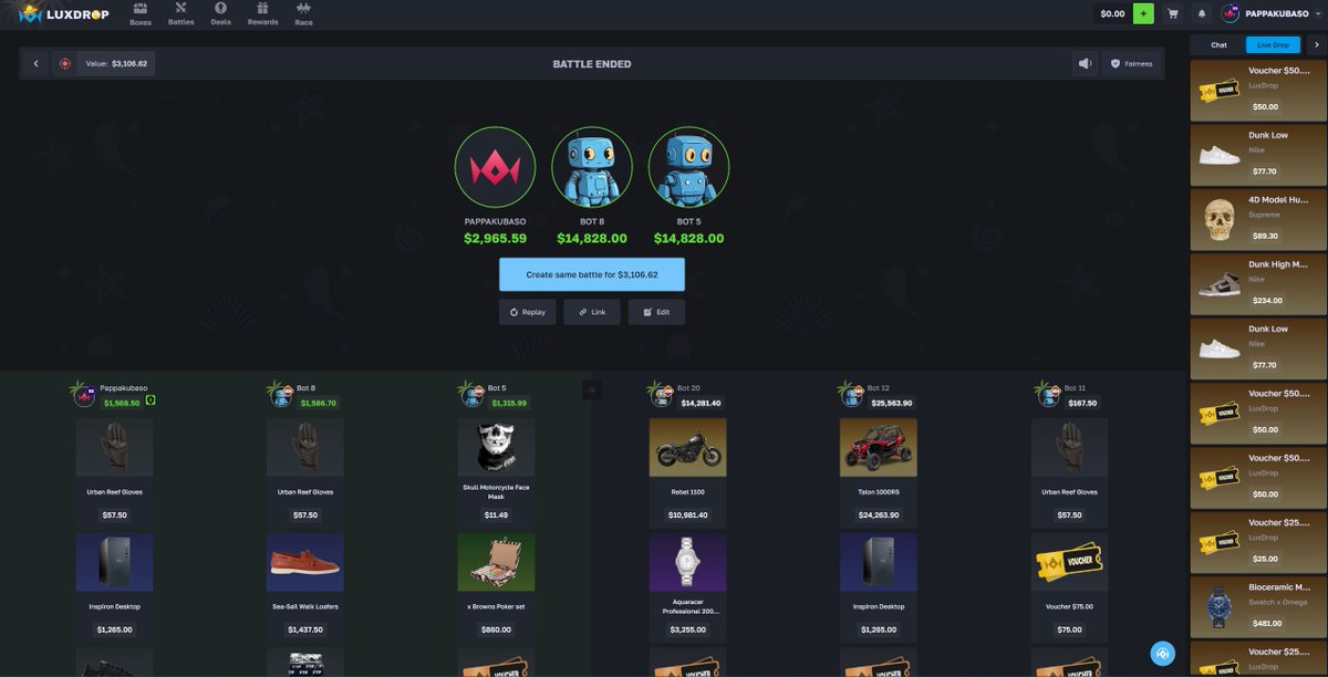thepappakubasso's tweet image. I love when gold items dropping one by one on @LuxDropCom Robbing mr @Kazlic feels different 🤣