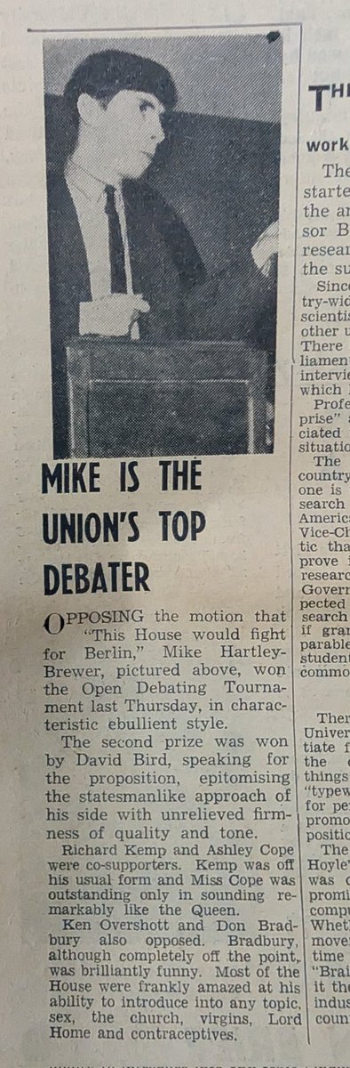 AndrewWRush's tweet photo. @JuliaHB1 we're going through an aunt's belongings &amp; found this in an issue of "Redbrick", the undergrads newspaper at @unibirmingham Is it your dad perhaps? https://t.co/ZbRYOPWjgl