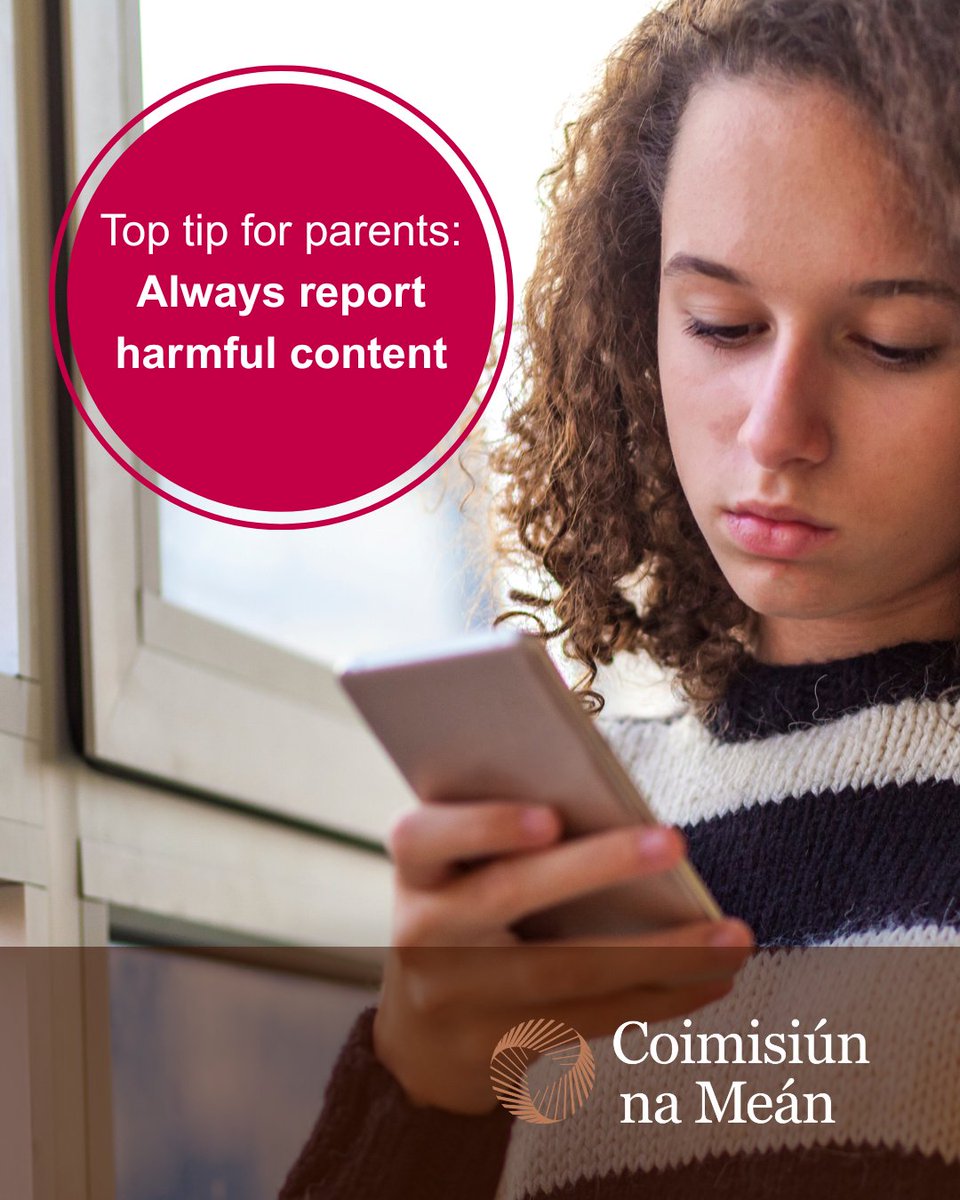 CNaM_ie's tweet image. 🚩 Parents, have you or your child seen something harmful online? Remember: always report to the platform. Click for more top tips: cnam.ie/parents #OnlineSafety