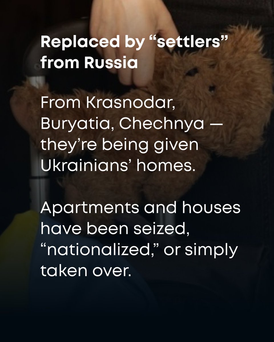 MykolaKuleba's tweet image. Russia isn’t just occupying — it’s changing the population of our cities.
5 million Ukrainians have been deported. In their place: Russians, Buryats, Chinese, Afghans.
Ukrainians’ homes — taken. Ukrainian children — replaced or “re-educated” by Russians.
It’s a silent, but…