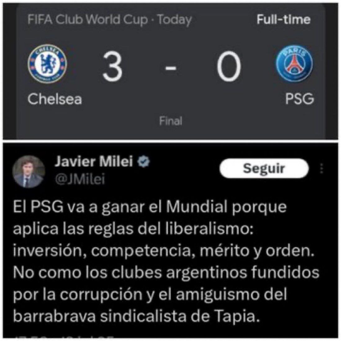 Todo cae con su propio peso. Es que la vida real no ha dejado de tumbar y revelar todas las estafas y narrativas falsa. Que personajes de la ultraderecha pretende imponer en el mundo 

#MileiBuitre