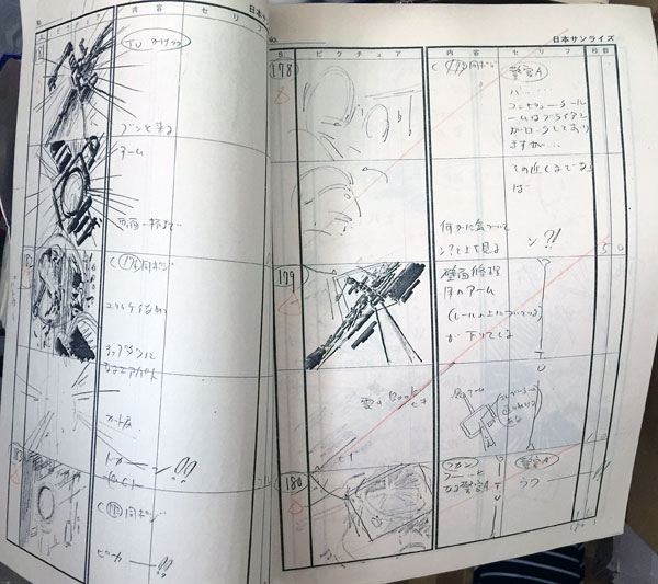 GENP37's tweet image. 何やら、ダーティーペア40周年で、色々やるそうで。
自分も確かご祝儀で第一話だけ、チビット手伝ったんですけどね。
絵コンテの赤い線が入ったシーンとかが、自分の担当っす。
#ダーティーペア