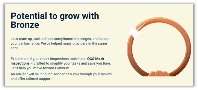 UKQCS's tweet image. Day 2 of helping all social care providers in England get inspection ready across the country.
So, are you ready for your next CQC inspection?
Take our short quiz to see how prepared you really are. It only takes a couple of minutes to find out if you're on track for Platinum,…