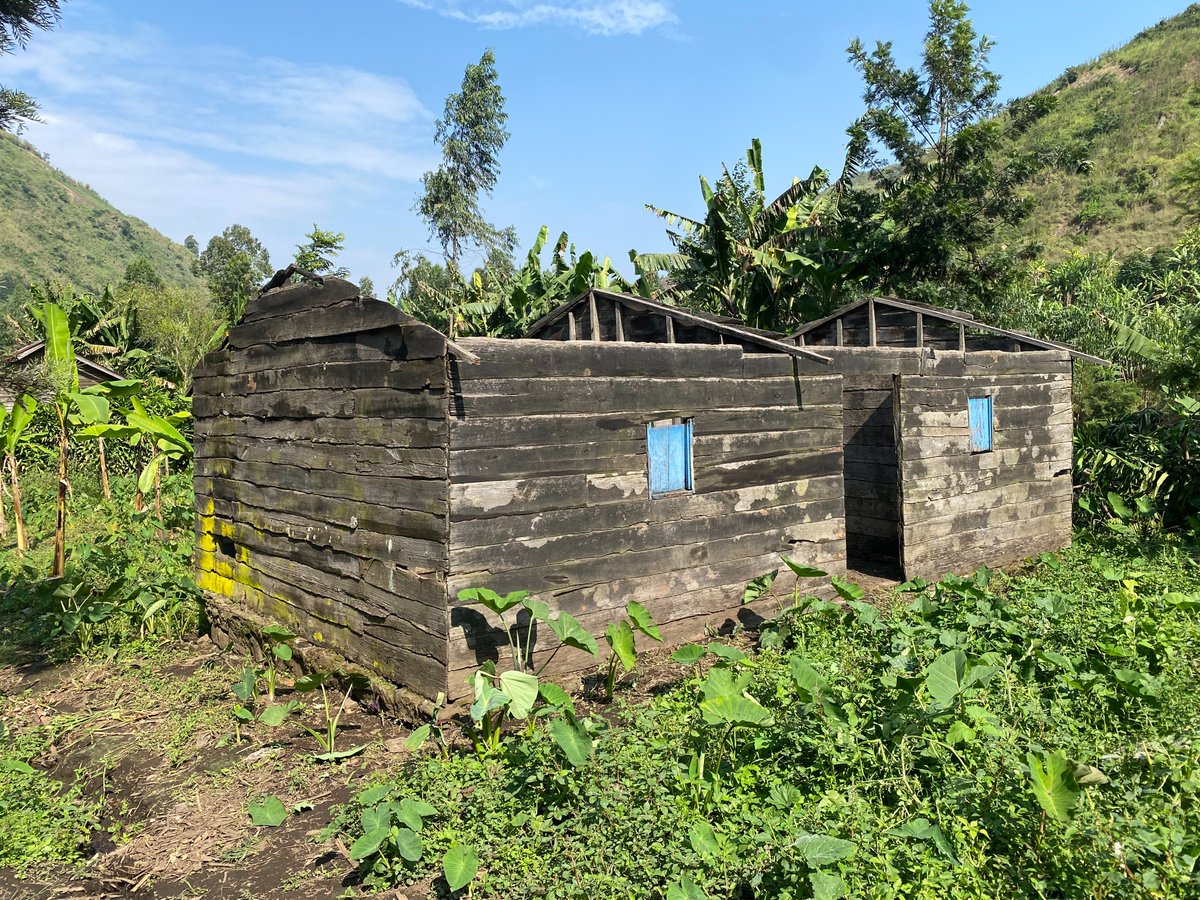Jimmy lives in Shasha, DR Congo with his two children. Clashes have left many homes like his in ruins. When he received his shelter kit, he got to work immediately, repairing the home he and his family had fled over a year ago.