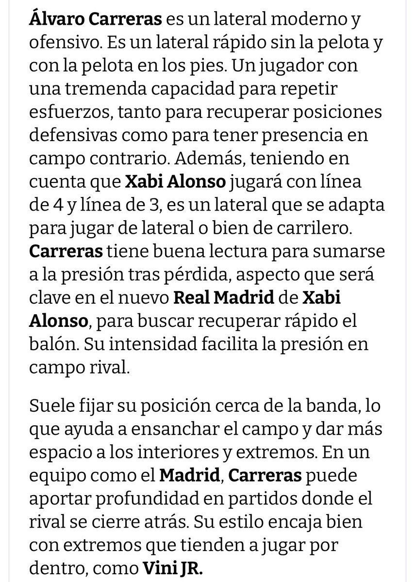 Joel Lorenzo (@joel_lorenzo_) on Twitter photo ✍🏻Posible encaje de Álvaro #Carreras en el Real Madrid 2025/26 de Xabi Alonso.
<a href="/EditorialPuskas/">Editorial Puskas</a> ✍🏻Posible encaje de Álvaro #Carreras en el Real Madrid 2025/26 de Xabi Alonso.
<a href="/EditorialPuskas/">Editorial Puskas</a>