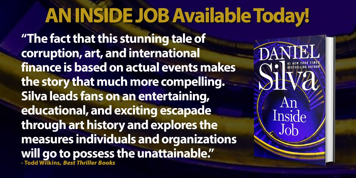 BestThrillBooks's tweet image. AN INSIDE JOB by @danielsilvabook (pub. by @HarperCollins) is available today.
Hopefully, you will follow him and buy the book.
Read the team’s review: bestthrillerbooks.com/todd-wilkins/a…