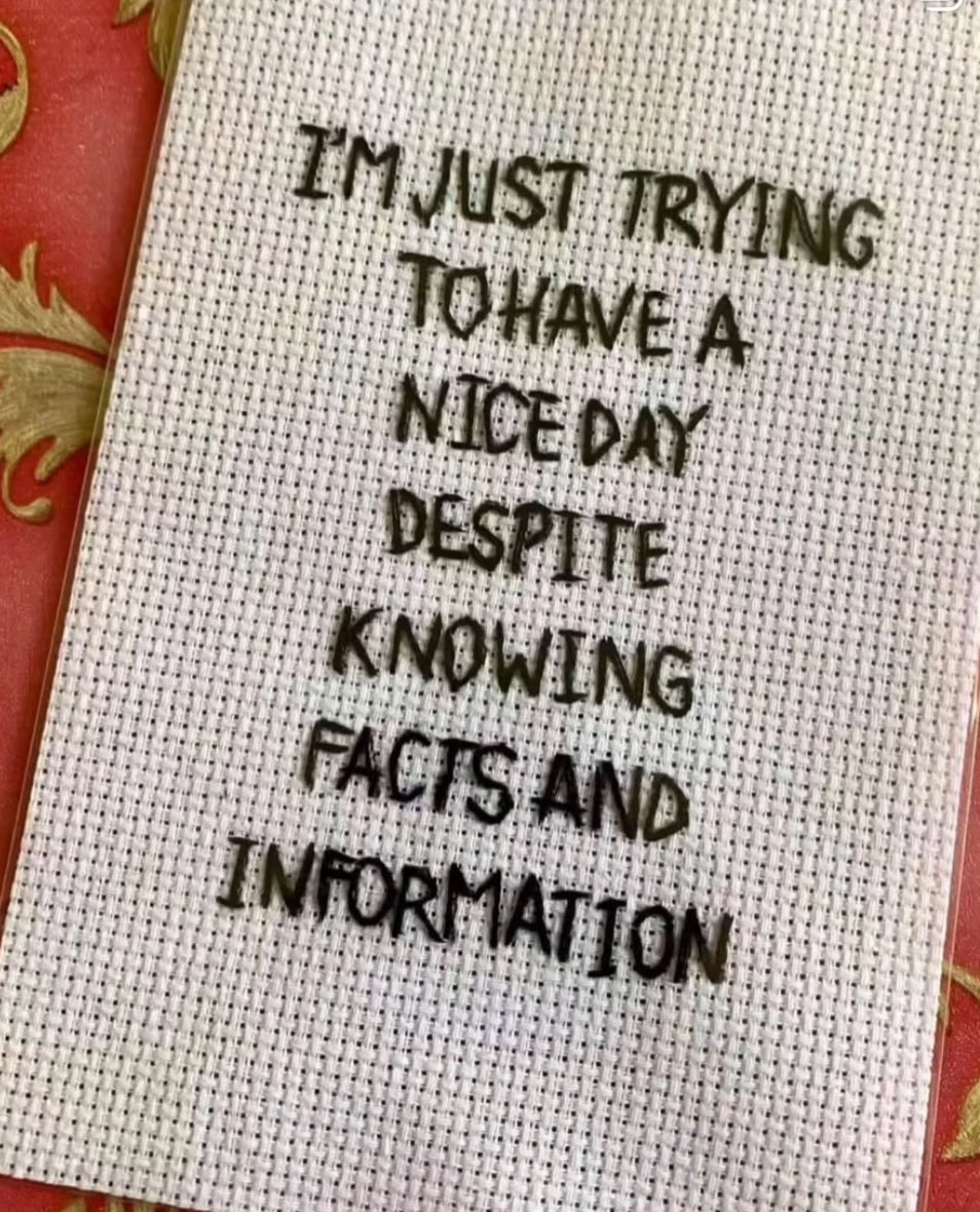 I’m just trying to have a nice day, despite ….