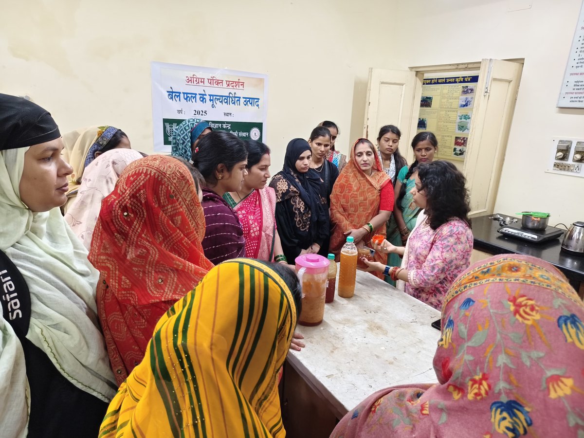 KVK, ICAR-CIAE, Bhopal (@kvk_ciaebhopal) on Twitter photo Two-day "Skill Training for Women on Bael Fruit-Based Value-Added Products" was conducted by Dr. Nidhi Joshi from 14-15 July 2025 at KVK Bhopal. The training aimed to empower rural women by imparting technical knowledge on various value addition methods of Bael fruit. <a href="/ICAR_CIAE/">ICAR-Central Institute of Agricultural Engineering</a> Two-day "Skill Training for Women on Bael Fruit-Based Value-Added Products" was conducted by Dr. Nidhi Joshi from 14-15 July 2025 at KVK Bhopal. The training aimed to empower rural women by imparting technical knowledge on various value addition methods of Bael fruit. <a href="/ICAR_CIAE/">ICAR-Central Institute of Agricultural Engineering</a>