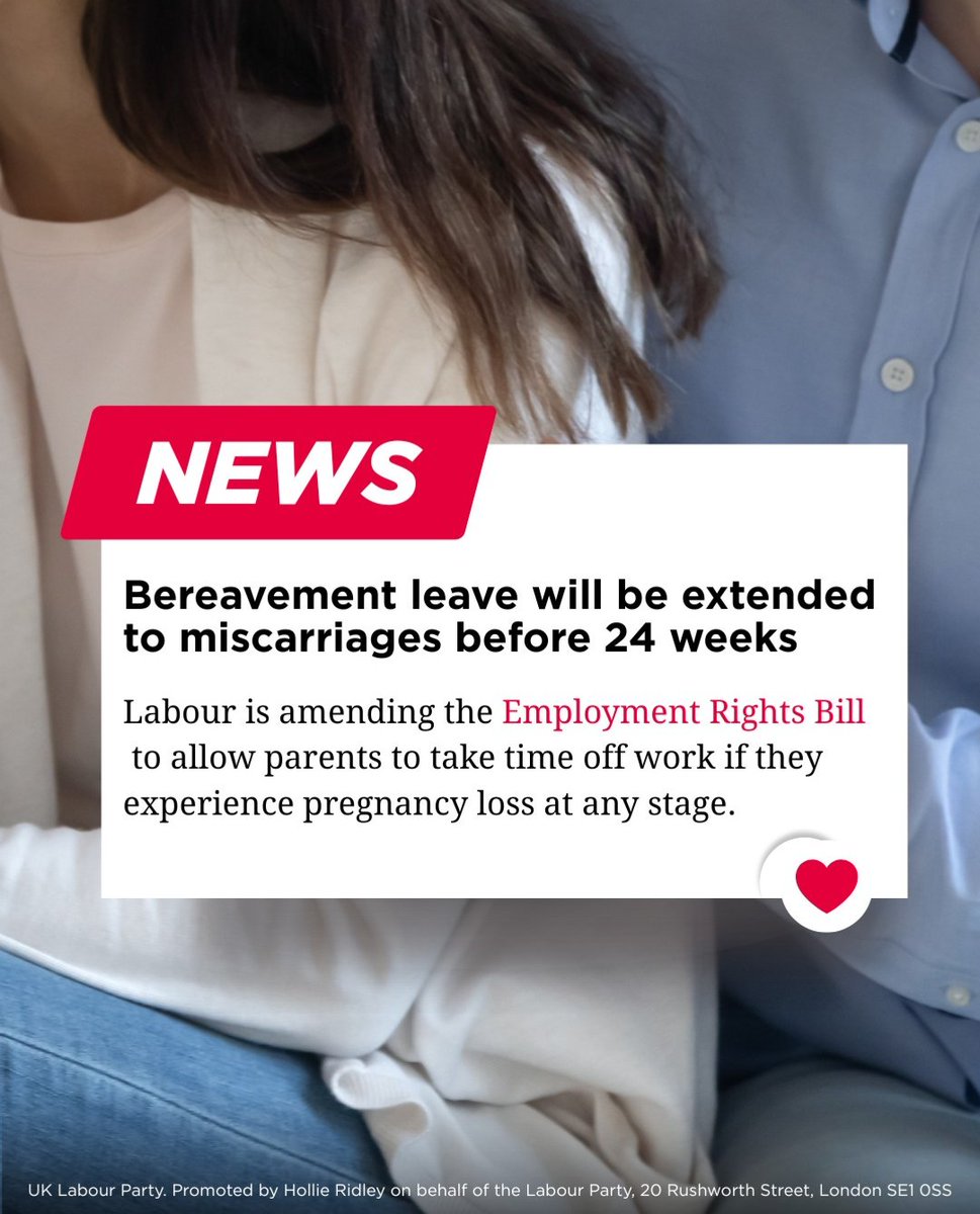 We are improving your employment rights at work and are extending bereavement leave.

The Tories, Lib Dems and Reform all voted against the employment rights bill.