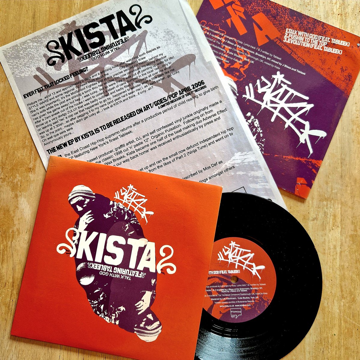 "Bronx to Scarborough"...Twenty years ago around this time 🤯 I dropped a three track 7-inch (before they became popular) on the now defunct Art Goes Pop label. 
Two tracks featured the legendary Tableek from the mighty New York underground rap crew Maspyke.