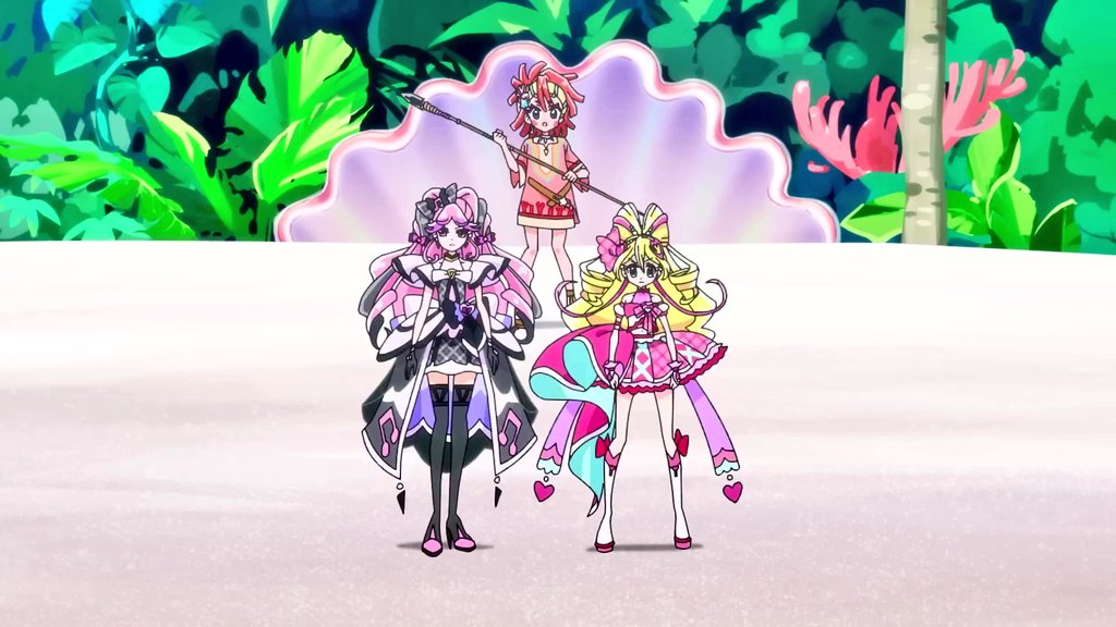 AIrzahn's tweet image. Kimi to Idol Precure 🎤
Have you seen the movie trailer ? This scene caught my attention, and you know why ... Yeah, I'm glad Idol and Kiss are getting along and fighting together, especially since Meroron is confirmed to be able to transform into Kiss individually (?) 💗🖤