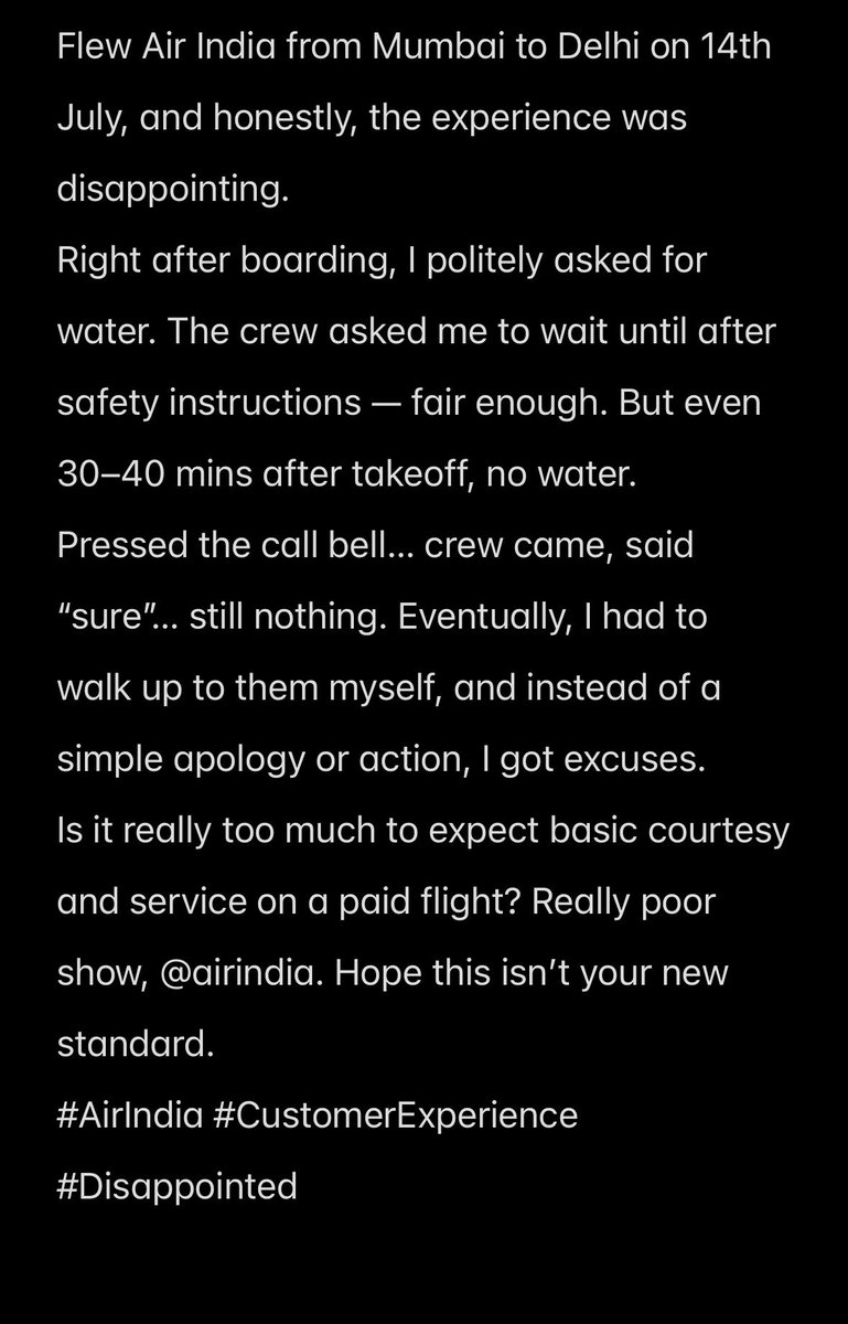 aankus72's tweet photo. @airindia 
#PoorService #Airindia 
#crew #badservice https://t.co/rEBdJMBoeq