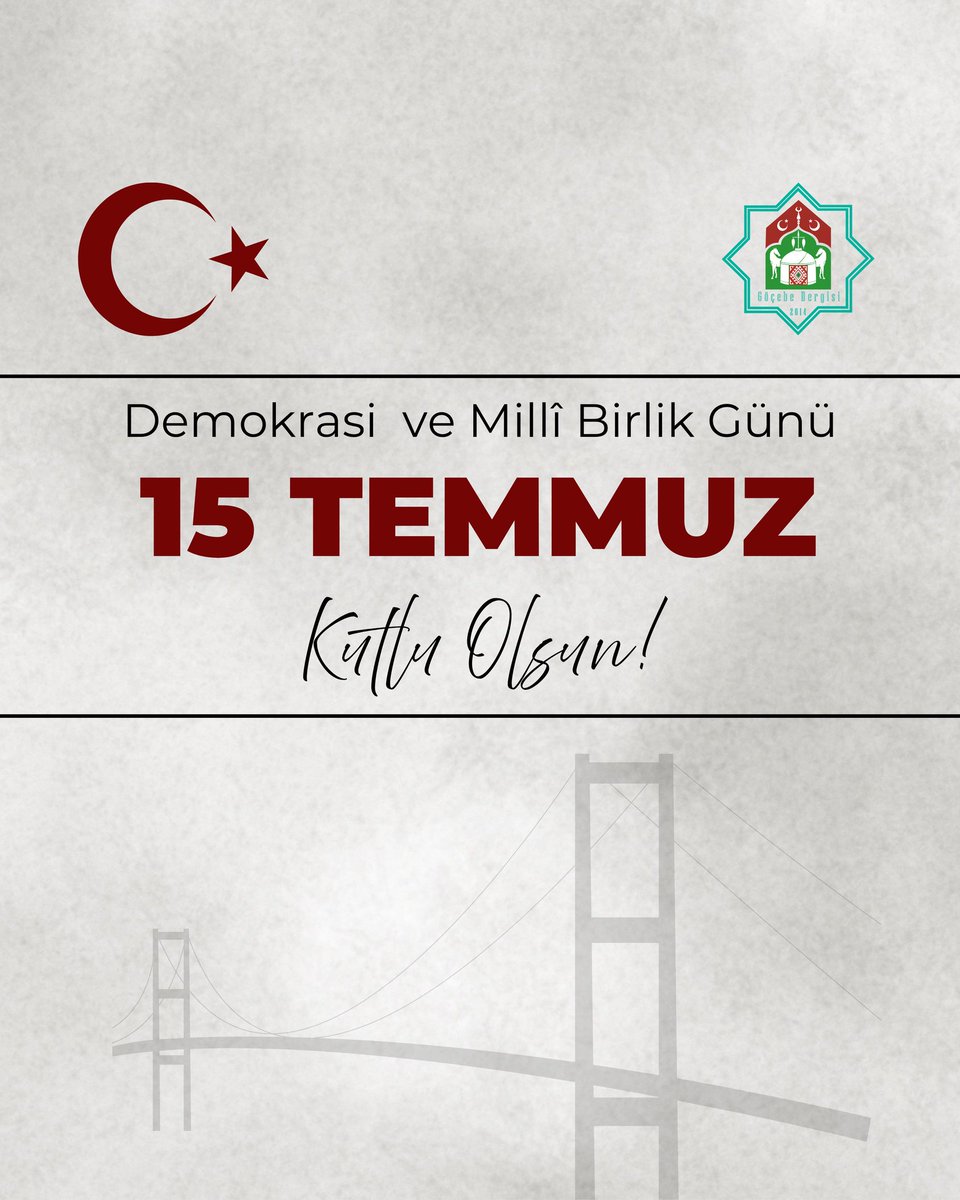15 Temmuz Demokrasi ve Milli Birlik Günü Kutlu Olsun!

Göçebe Dergisi
Fikir, Kültür, Sanat ve Edebiyat Dergisi