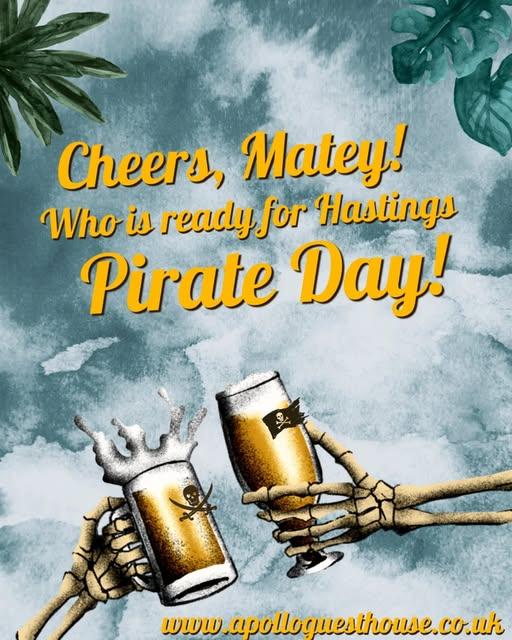 The_Apollo_GH's tweet photo. Guess what's going on this weekend in Hastings? Yep, it's Pirate Weekend! 🏴‍☠️
We will see you all there me hearties! 🦜 https://t.co/F80bvECkjd