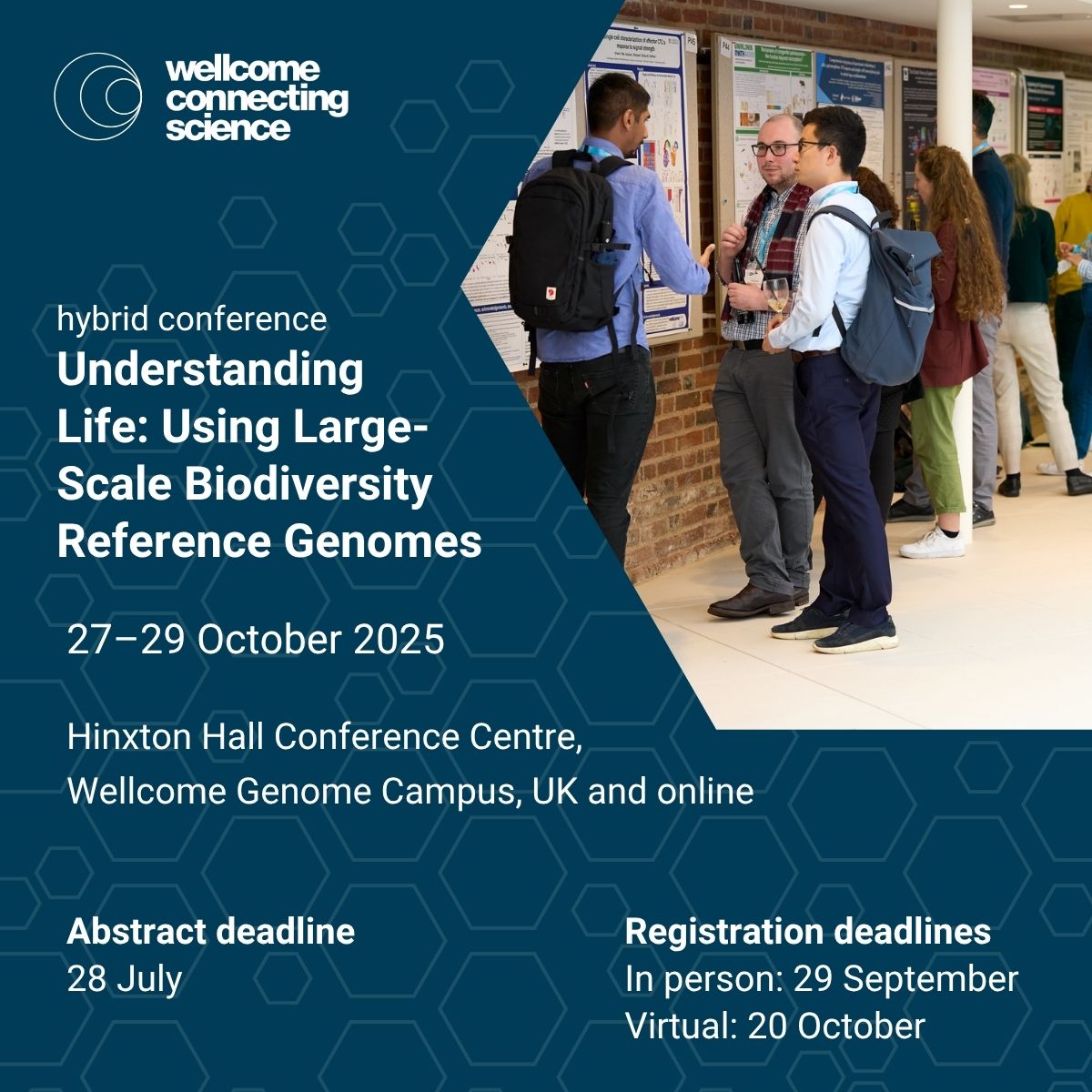 eventsWCS's tweet image. Abstract extension for #Biodiversity25 ⚡
You have until 28 July to submit insights from your #eukaryotic genome studies using genome reference resources.
Showcase your work within an open and collaborative forum for global #biodiversity researchers.
📎bit.ly/4k0Jug4