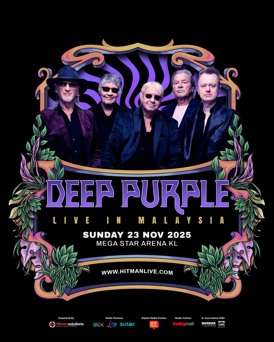 _DeepPurple's tweet image. One night. One city
Deep Purple are coming back to Malaysia, the first time in over a decade. Are you ready for us?
📍 Mega Star Arena KL
📅 23 November 2025
🎟 Tickets drop 30 July 2025.
hitmanlive.com
//DP WebCrew
#DeepPurpleLiveinMY #DeepPurpleLiveinKL