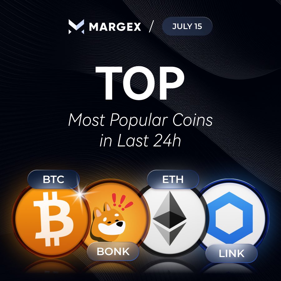 🔝 The most popular coins on the market right now 

$BONK just surged to the top — overtaking $ETH in the trending list and becoming one of the most talked-about assets in the community 

📈 All these coins are available for trading on Margex!  go.margex.com/s/buy_crypto