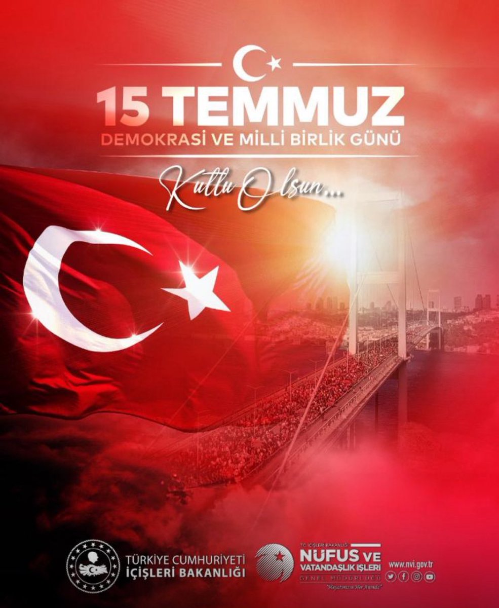 Adana Nüfus (@adananufus) on Twitter photo Milletimizin demokrasimize ve özgürlüğümüze sahip çıkarak destan yazdığı 15 Temmuz Demokrasi ve Milli Birlik Günü yıldönümünde şehitlerimizi rahmetle, gazilerimizi minnetle anıyoruz…🇹🇷
#15TemmuzDestanı
<a href="/TCAdanaValiligi/">T.C. Adana Valiliği</a> <a href="/TCNufus/">Nüfus ve Vatandaşlık İşleri Genel Müdürlüğü</a> <a href="/sakippehlivan/">SAKİP PEHLİVANOĞLU</a> Milletimizin demokrasimize ve özgürlüğümüze sahip çıkarak destan yazdığı 15 Temmuz Demokrasi ve Milli Birlik Günü yıldönümünde şehitlerimizi rahmetle, gazilerimizi minnetle anıyoruz…🇹🇷
#15TemmuzDestanı
<a href="/TCAdanaValiligi/">T.C. Adana Valiliği</a> <a href="/TCNufus/">Nüfus ve Vatandaşlık İşleri Genel Müdürlüğü</a> <a href="/sakippehlivan/">SAKİP PEHLİVANOĞLU</a>