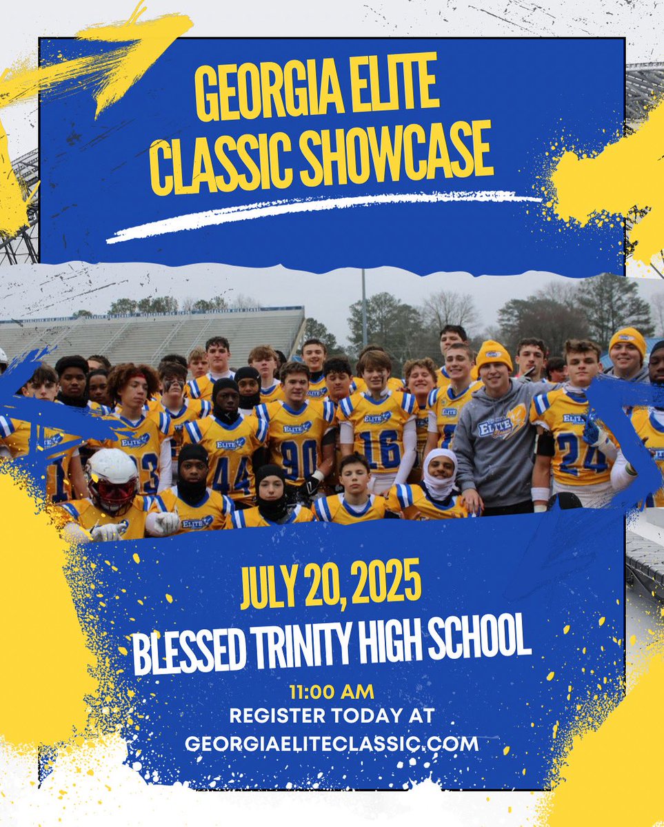 scoreatlanta's tweet image. 🚨 ONLY 2 SPOTS LEFT!
The Georgia Elite Classic Showcase kicks off NEXT WEEK 🔥
📅 July 20 | 11 AM
📍 Blessed Trinity

If you’re serious about earning that invite… this is it.
Lock in NOW at Georgiaeliteclassic.com
#GeorgiaEliteClassic #Final2 #NextUp #EarnYourSpot
