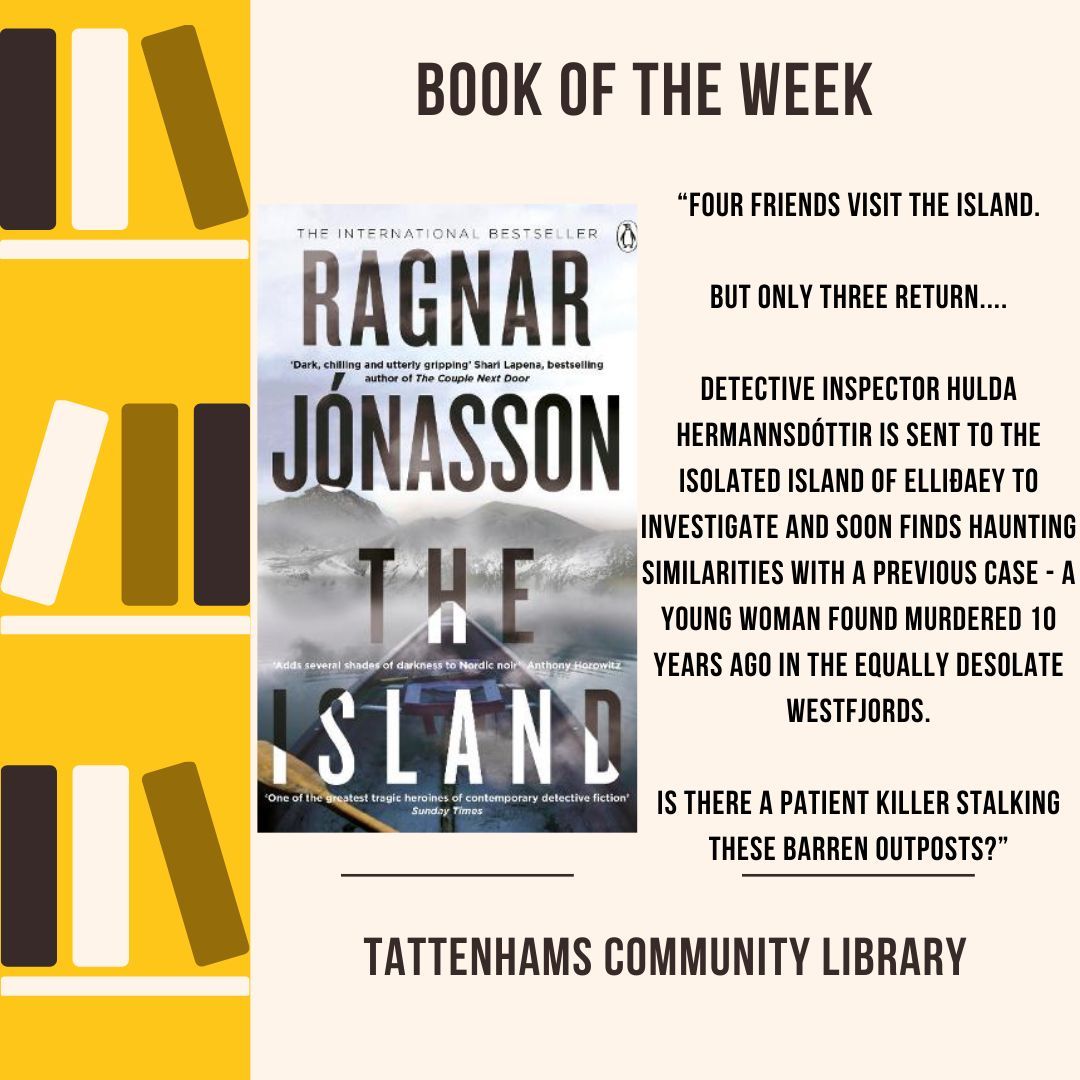 🔎 Dive into the chilling suspense of The Island by Ragnar Jónasson, our Book of the Week!📚

❄️ This Nordic noir thriller will keep you on the edge of your seat ❄️