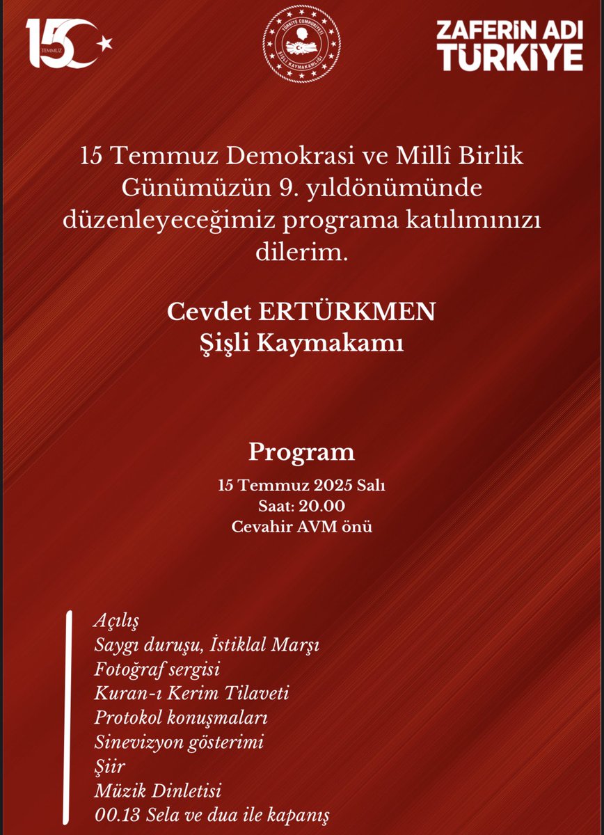 Şişli Kaymakamlığı (@sislikaymakam) on Twitter photo 