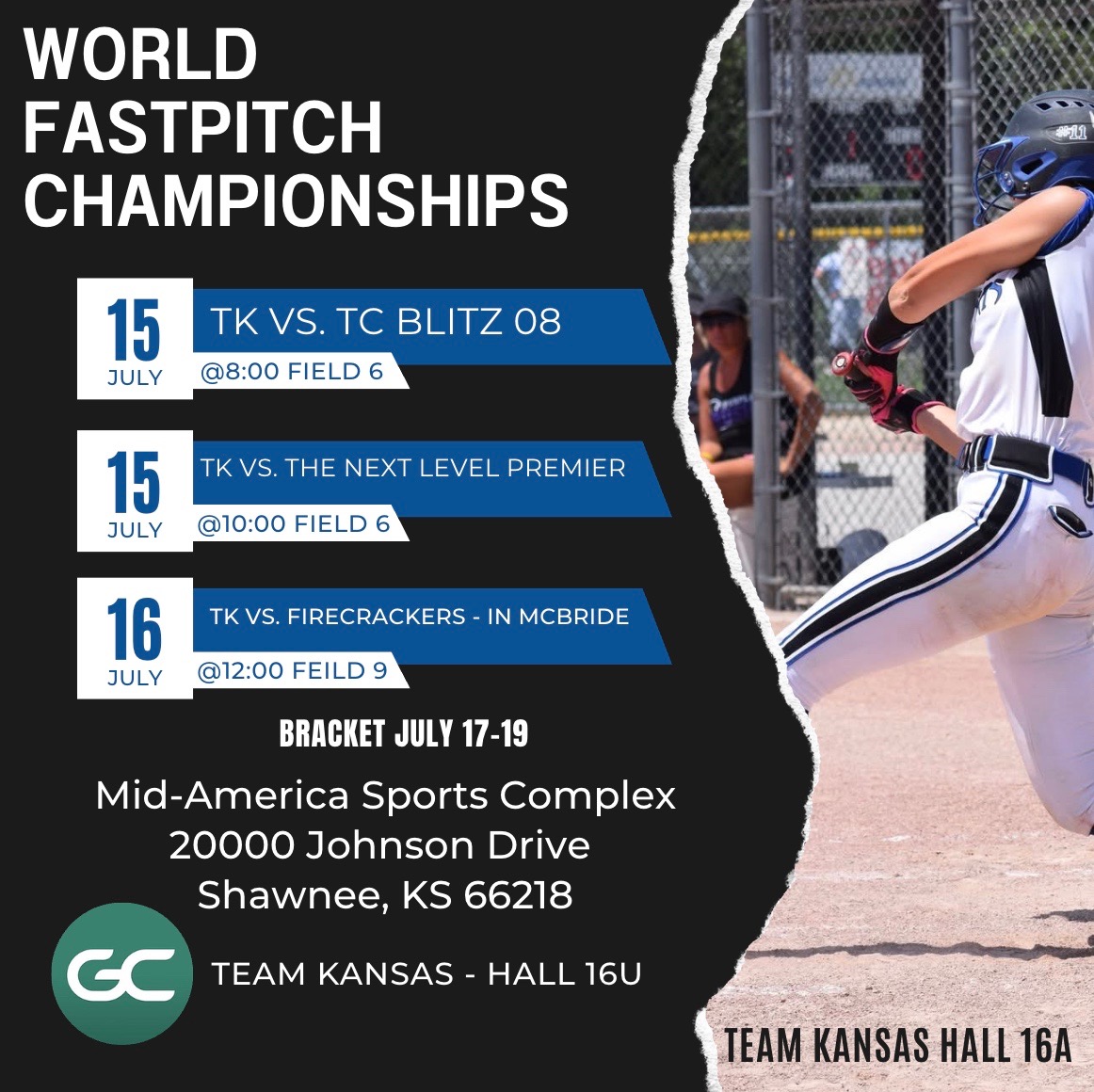 Come out and watch Team Kansas Hall  at the WFC!!