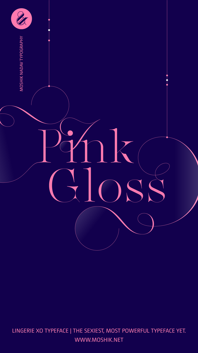 moshikn's tweet photo. Pink Gloss | Made with Lingerie XO by Moshik Nadav  Typography.

Available exclusively at: https://t.co/R6rOJtqpSX

#Fashion #Typography #Fonts #Logo #Branding #contemporaryart #Design https://t.co/DtcjM60Fvy