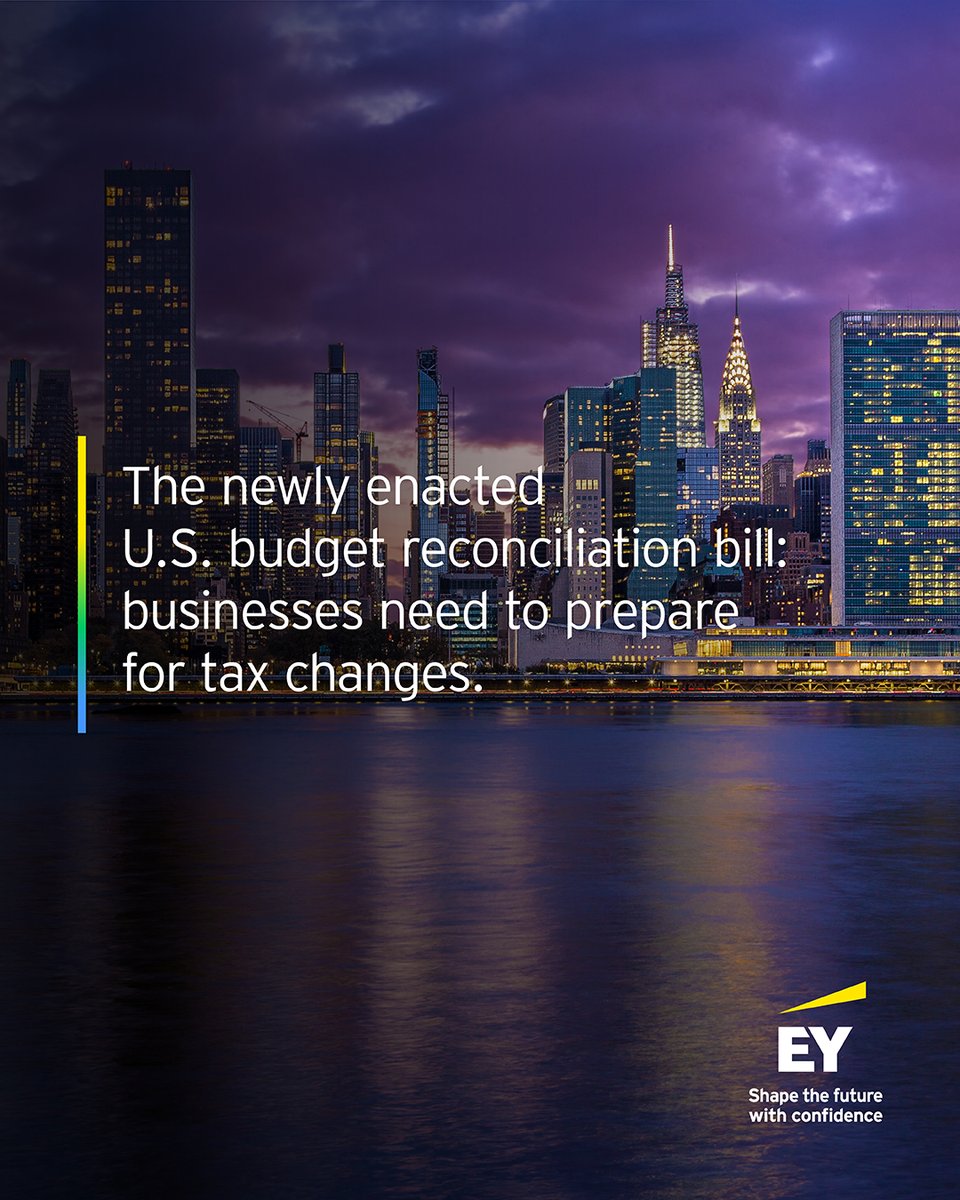 The budget reconciliation bill enacted 4 July has significant tax implications for various sectors.

Learn more: ow.ly/MZUP50WpNh0

#FutureOfTax
