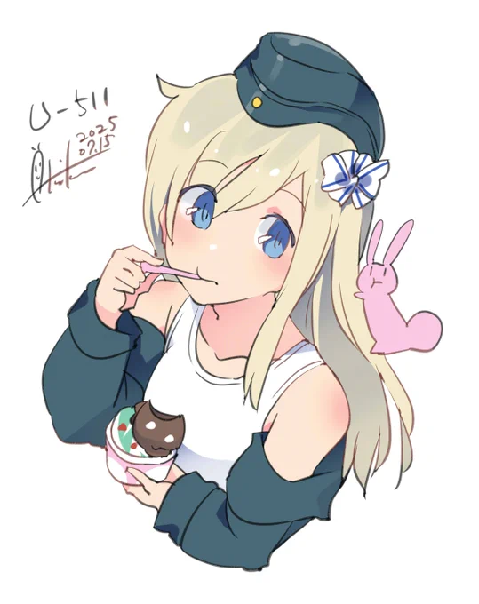 U-511『だんけ!』 #艦これ #U-511 #艦これ版深夜の真剣お絵描き60分一本勝負 #艦これ版真剣お絵描き60分一本勝負_20250715