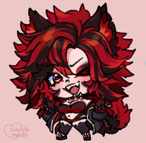 Check out this adorable Mixi chibi I got done by <a href="/cupidsmeds/">pimidayo</a> 🥺❤️