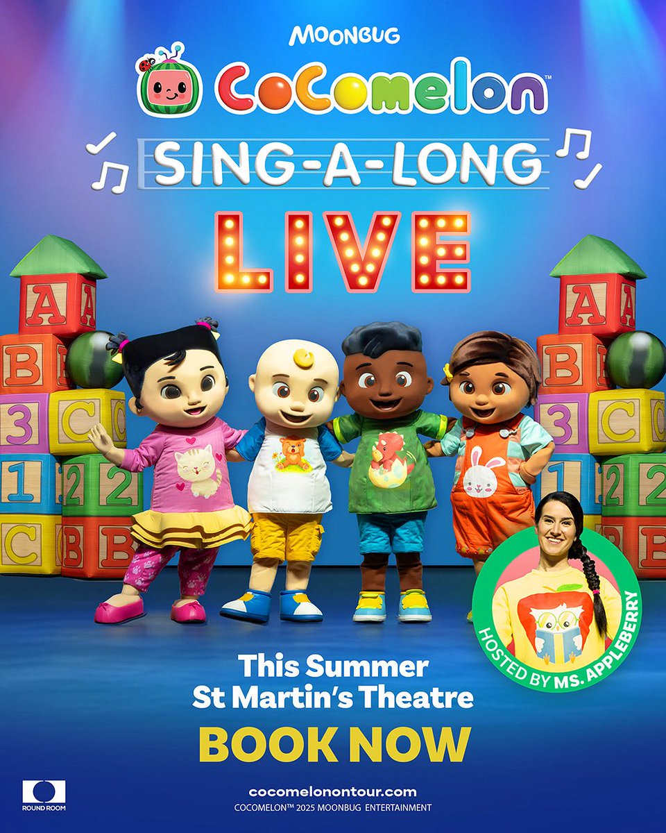 LJProds's tweet image. CoComelon: Sing-A-Long LIVE! Opened in the West End TODAY! Playing for a limited run and amazing for all children ❤️ Head to cocomelonontour.com for tickets!